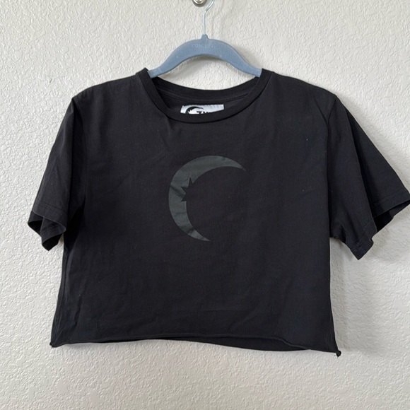 ZYIA Tops - ZYIA active black crop tee. Women’s medium. Moon logo